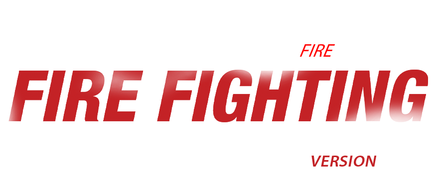 A building is on fire where two men attempting to extinguish the flames and cyberone drone is assisting by scanning the building to people locate in danger.