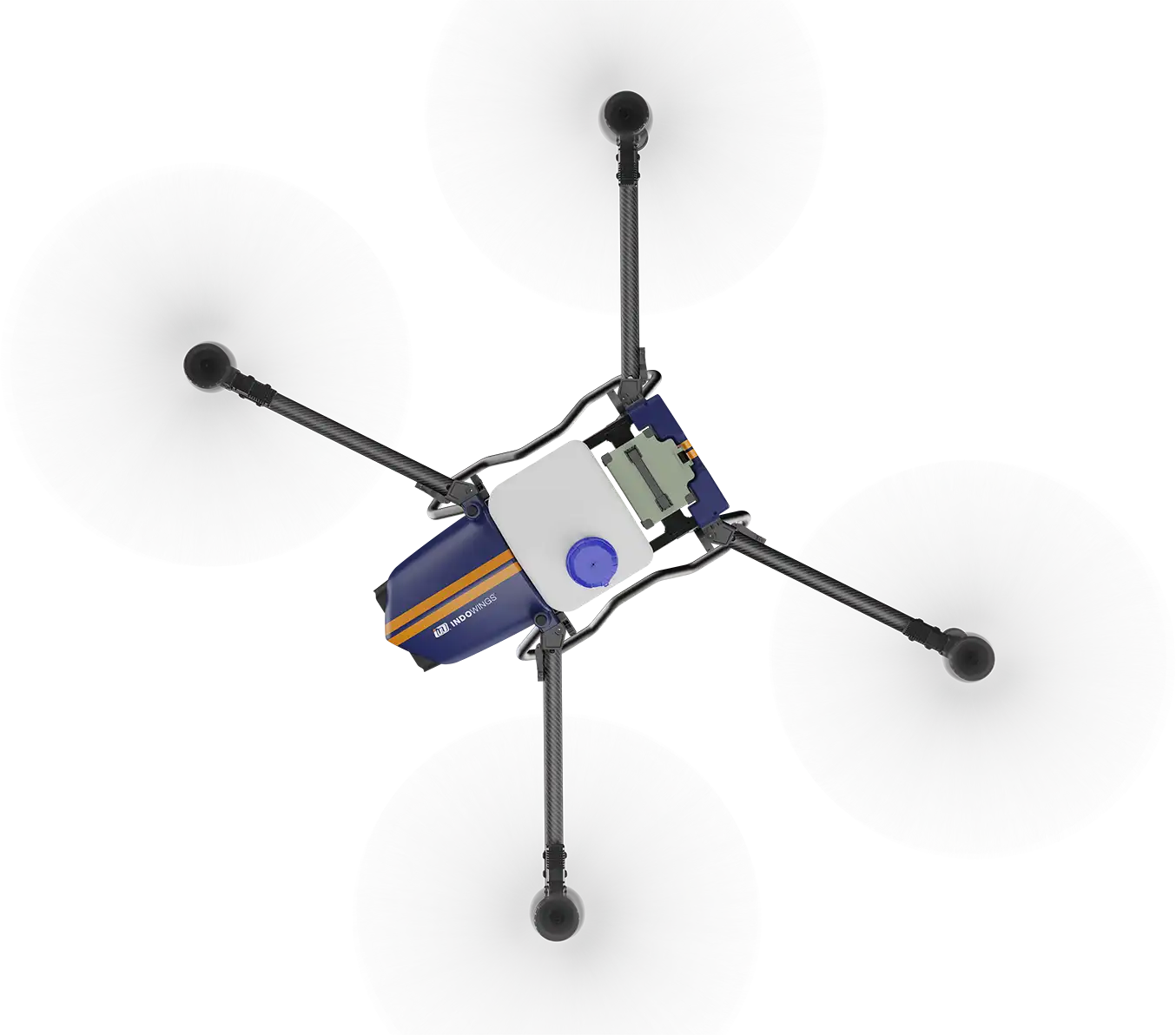 S-seriespro of agricultural drones spraying the water onto the green crops below accompanied by clouds in the sky.